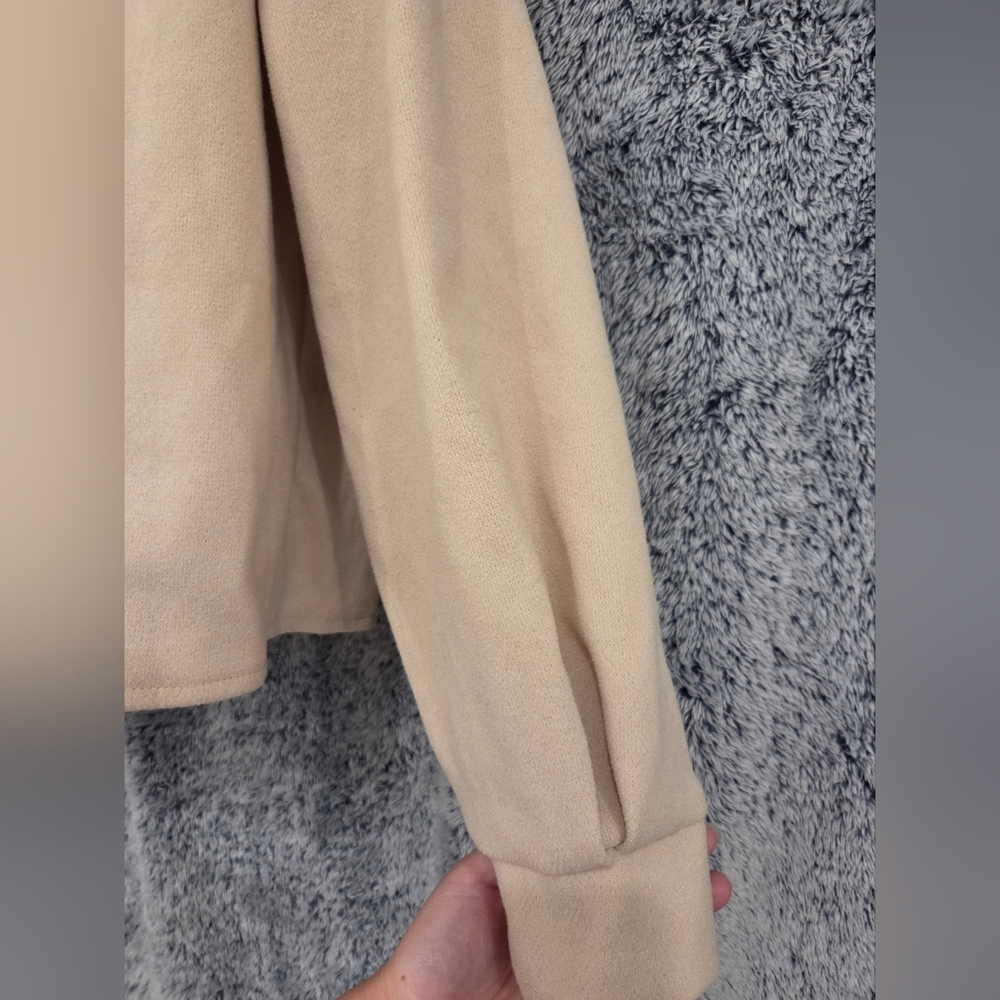 Cream Utility Crop Jacket Small - Picture 4 of 5